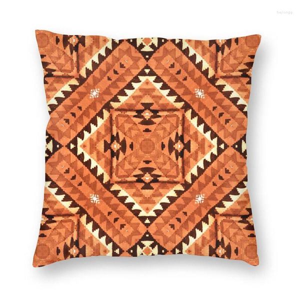 Yastık Kırmızı Kilim Halı Tasarım Baskı Doğu Kılıfı Ev Dekoru Bohemian Antik Sanat Desen S Oturma Odası için Atma