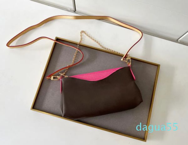 Designer Damen Umhängetasche Luxus PALLAS Handtaschen braun Blume Buchstaben Ketten Taschen Leder kleine Crossbody Geldbörsen Damenmode Kupplung Großhandel