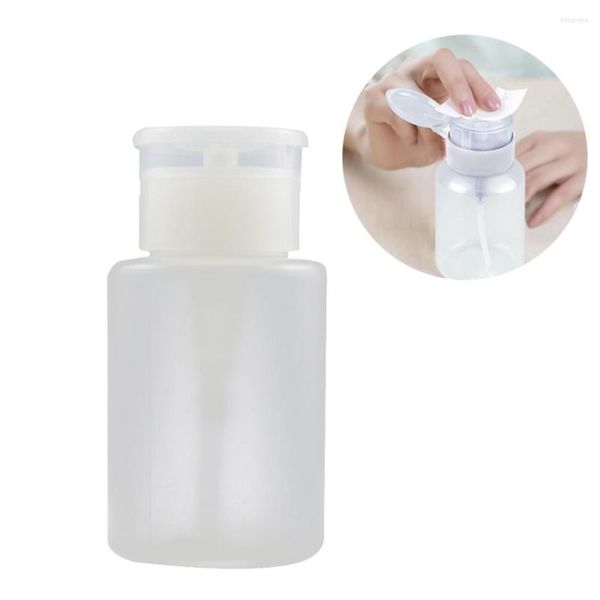 Bottiglie di stoccaggio 18 cm 4 8 cm Bottiglia di acqua per il lavaggio delle unghie Dispenser per la rimozione del detergente per smalto Gel UV liquido Vuoto Pompa trasparente Art