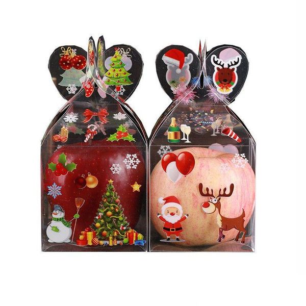 Brocada de presente Caixa de decoração de Natal PVC PABILIZAÇÃO DE CADELA TRANSPARENTE Papai Noel Snowman Boxes de Apple Party Supplies 4 Styles D DHGARDEN DHCT1