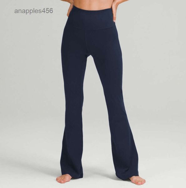 Lu-088 groove fitness gym mulheres calças de yoga elástico perna larga alargamento leggings cintura alta fina verão alargamento calça vestido lululemen saia