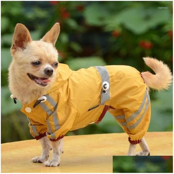 Köpek giyim küçük köpekler için su geçirmez kıyafetler evcil hayvan yağmur ceketleri ceket köpek yavrusu yansıtıcı stript