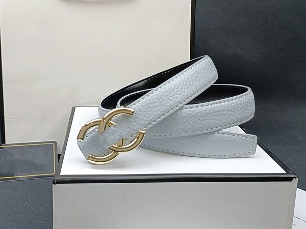 Cinturão de designer feminino Big Brand Brand Luxo Cinturão de couro genuíno de 25 mm de largura Multi color Lychee Padrão juvenil Moda de alta qualidade Tamanho 95-115 com caixa