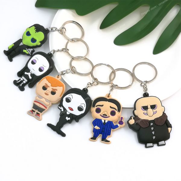 1pcs PVC Key Ring Klassische Comedy -Cartoon -Figuren -Key -Halter Kreative Schlüsselketten für Männer Frauen Autoschlüssel Tasche Schmuck Zauberer Mode Schmuckketten