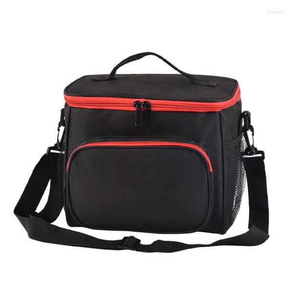 Geschirr-Sets, isolierte Lunchtasche für Damen, Herren, Kühlbox, Kindertasche, Picknick-Thermobox, schwarz