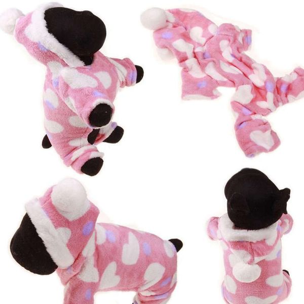 M-XL Pet Puppy Vestiti caldi Inverno Pet Dog Moda Corallo Vestiti in pile Cappotto per cani di piccola taglia Felpa con cappuccio Renna Giacca con fiocchi di neve Abbigliamento Ropa De Abrigo Para Cachorros