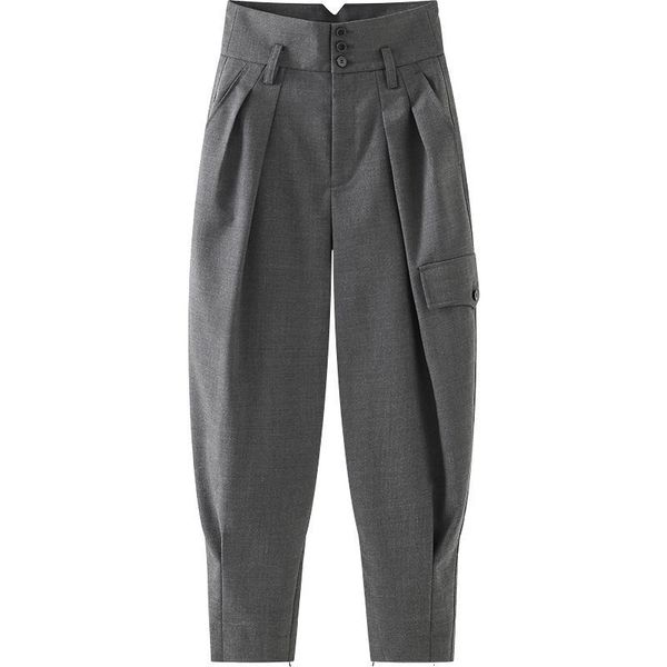 Pantaloni da donna Capris Pantaloni larghi a vita alta Pantaloni da donna Primavera e autunno Corsetto Tuta Temperamento Casual Ravanello Harlan Pantaloni 230418