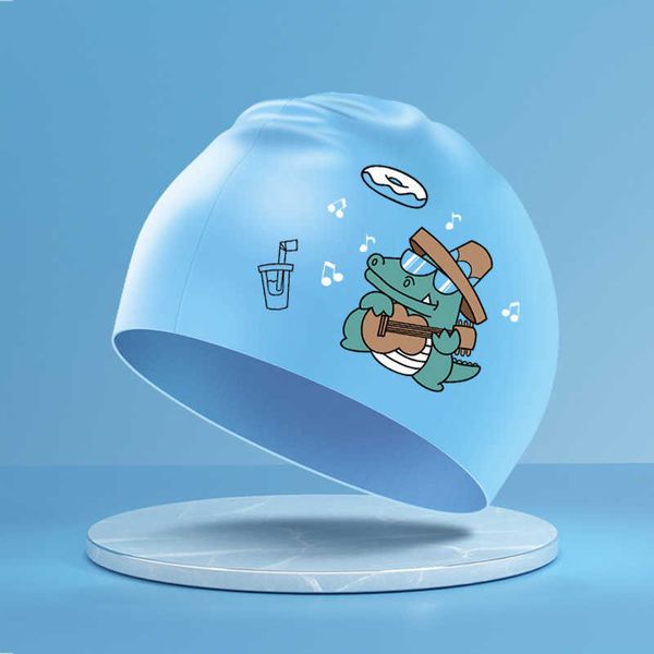 Tappi da nuoto simpatici cartoni animati berretti da nuoto elastico Protezione da orecchie in silicone per bambini con cappello da bagno berretto da bagno Accessori di nuoto P230418