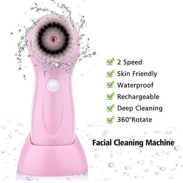 Zubehör für Reinigungswerkzeuge Elektrische 3-in-1-Reinigungsbürste Rotierendes Gesicht Tiefes Hautpeeling Wasserdichtes Massagegerät Wiederaufladbar 230418