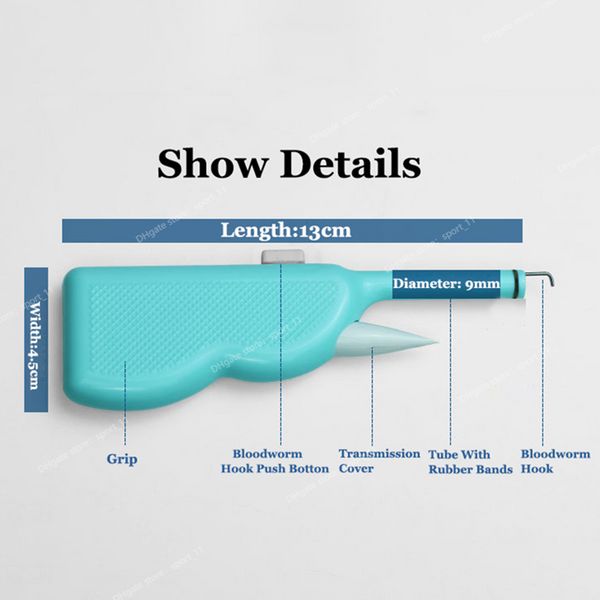 Nuovo dispositivo di clip lombrico Bloodworm portatile ABS attrezzatura da pesca 2021 esche da pesca accessorio di richiamo con 250 elastici strumenti da pesca per la pesca