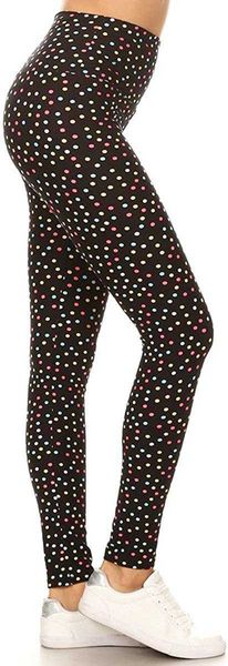 Leggings Depot High Waisted Floral Print Perneiras Para Mulheres - Regular mais 1x3x 3x5x