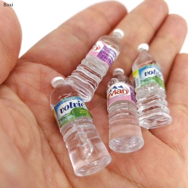 Architecture DIY House 1 12 Mini Simulation Mineral Water Bottle Resin Model Doll Miniature Kids Gift Toys Home Decoration Accessories 230417