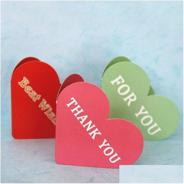 Tebrik Kartları Sevgililer için Sevgililer Tatlı Kalp Şeklinde Mini Boşluk/ Teşekkürler Kağıt Kartı ZA5977 DROP TESLİM EV BAHÇESİ FESTİVİ DHO7J