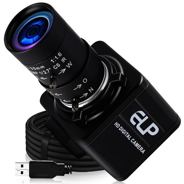 Câmeras de vídeo de ação esportiva ELP 5 Lente varifocal de 50 mm 210fps 480P Obturador global Câmera USB monocromática de alta velocidade 120fps 720P 800P PC industrial 231117