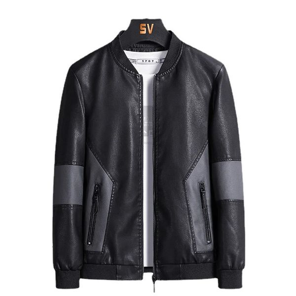 Jaquetas masculinas Outono PU Casaco Grande Tamanho Jaqueta de Couro Homens Moda Motocicleta Outerwear S-5XL 6XL 7XL 8XL Casaco Masculino 231118