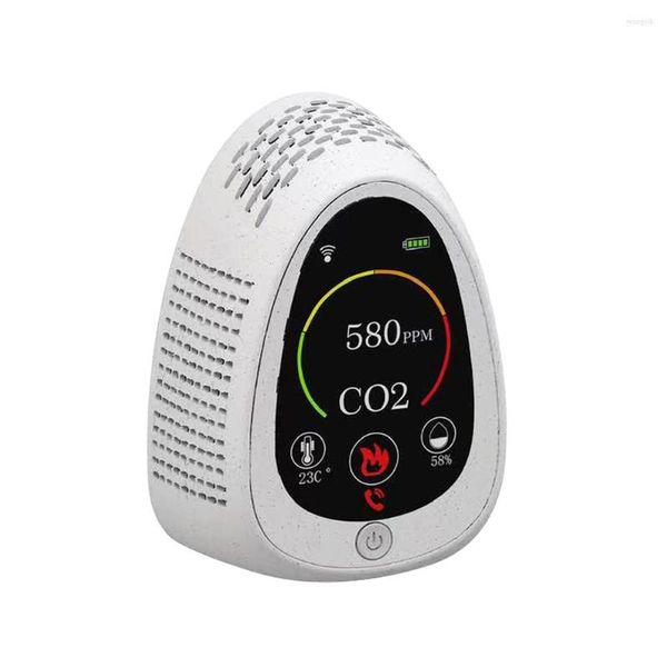 Detector de CO2 portátil interno Termo -higrômetro doméstico Analisador de qualidade inteligente Aégio Monitor de poluição doméstica