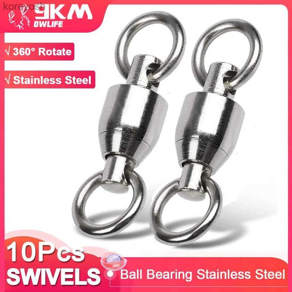 Uçurtma Aksesuarları 9km 10 ~ 100 Pack Top Rulman Balıkçılık Dönme Dönen Uçurtma Hattı Çamaşır Konnektörü Aksesuarları Esnek Rotasyon Paslanmaz Steel231118