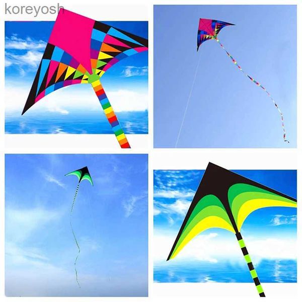 Acessórios para pipa frete grátis grande delta kite para crianças kite brinquedos de nylon pipas voadoras arco-íris kite brinquedo ao ar livre asas de borboleta vôo pipa cobrasL231118