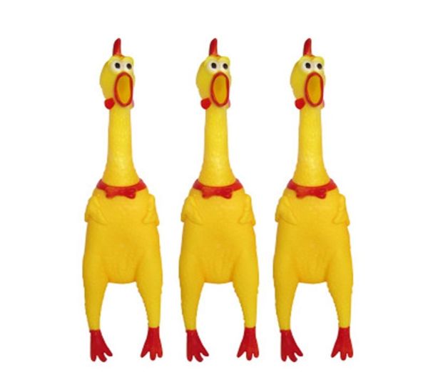 174cm brinquedos infantis diversão gritar o frango borracha amarelo pequeno animal de estimação brinquedo de mastigar 0 83gy kk9723414