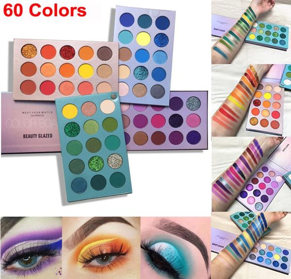 Palette di ombretti smaltati di bellezza 60 colori Ombretto Tavolozza di colori Trucco Shimmer Matte Glitter Palette di ombretti nudi Original Bran5211642