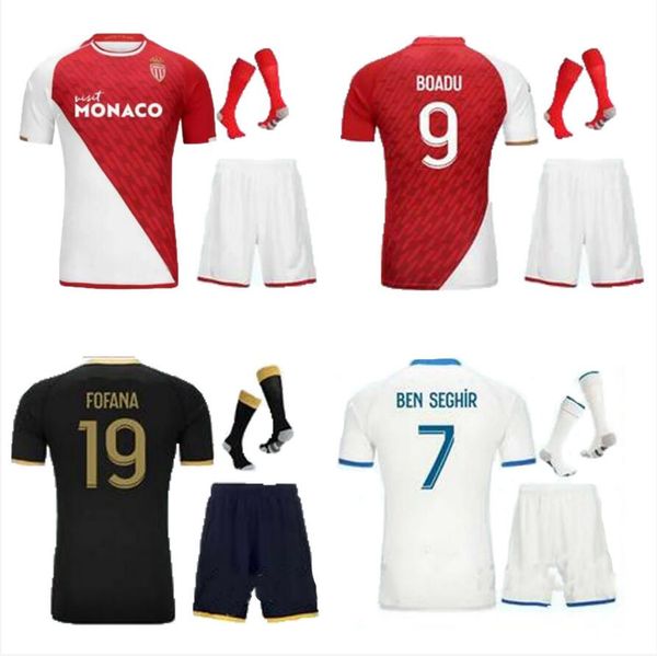 23 24 Monako Futbol Formaları olarak Maillot Çocuk Kiti Ayak Eğitimi 2023 2024 Futbol Gömlek 2023 2024 Evde Üçüncü Survetement de Ayak Boadu Ben Yedder Minamino Top