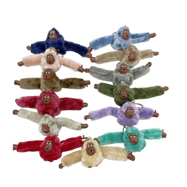 portachiavi 1 pz 16*5 cm Ragazza Carina Pelliccia di Peluche Scimmia Giocattolo Portachiavi Orangutan Portachiavi su Pant Borsa Delle Donne Auto Gingillo Giocattolo Femminile