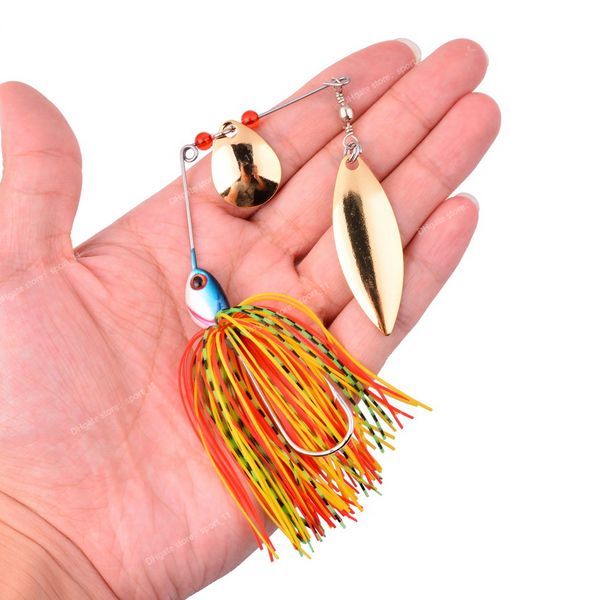 1 pz Spinner Bait 10G 16G 17G Richiamo in metallo Richiamo di pesca duro Spinner Richiamo Spinnerbait Luccio Girevole Pesce Attrezzatura Wobbler Pesca Pesca Esche da pesca