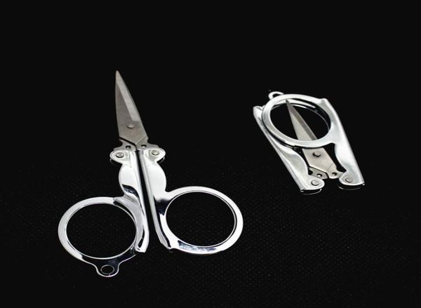 Портативные складные ножницы с цельным бриллиантом, складные складные ножницы, складные ножницы среднего размера, дорожные ножницы, цвет серебристый6820839