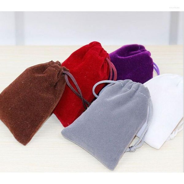 Подвесные ожерелья Velvet Gift Pouch 9x12 см (3,5 х 4,75 дюйма) PA 50 Nelace Bracelets Brangle Jewelry Makeup Back