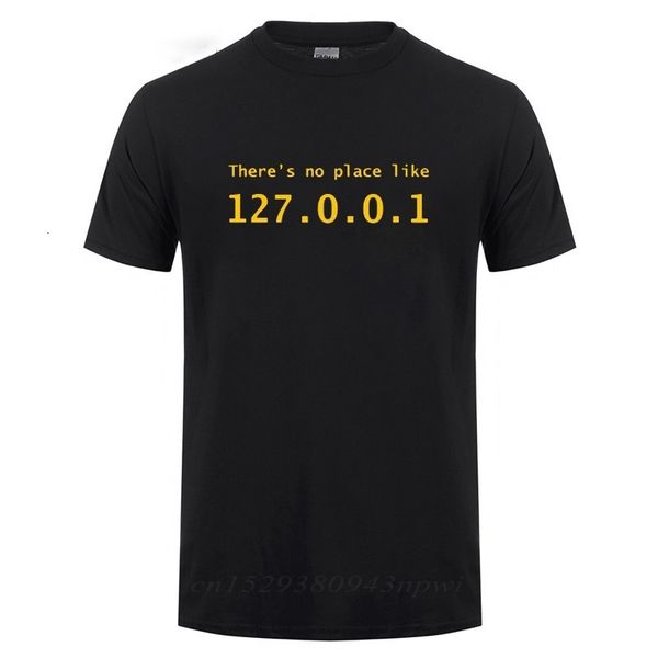 Erkek Tişörtler Erkek Tişörtleri IP Adres T Shirt 127.0.0.0.1 Bilgisayar Komedi Tişörtü Komik Doğum Günü Hediyesi Programcı Geek Tshirt 230418