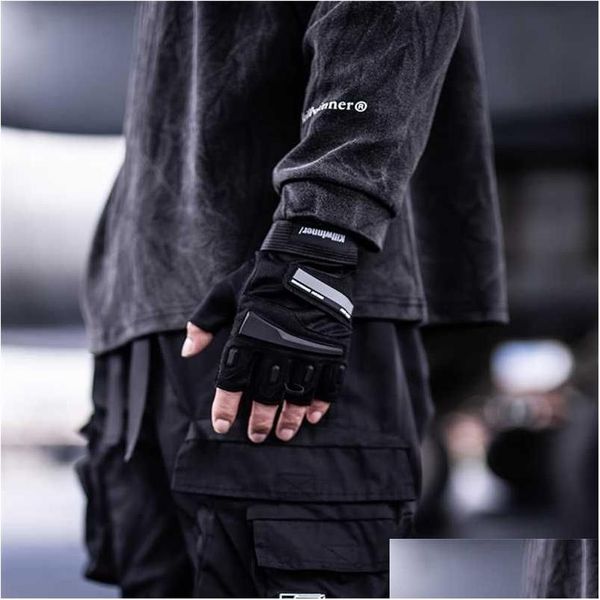 Мотоциклетные перчатки Half Fl Finger Tactical Techwear Аксессуары Наружные светоотражающие элементы S2530 220111 Прямая доставка Мобильные телефоны Motorcy Dhbuh