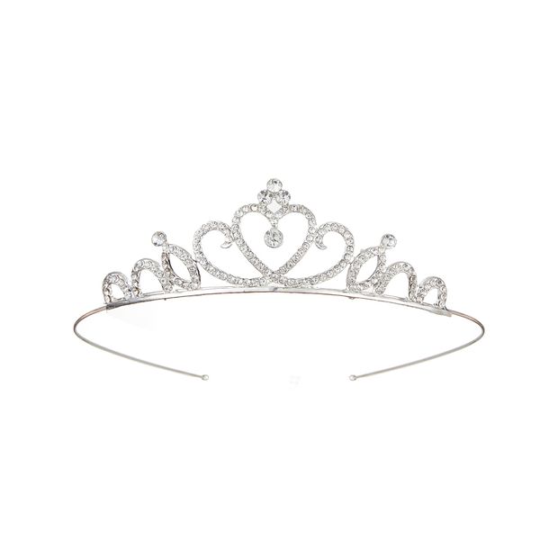 Bellissimi copricapo da sposa in cristallo lucido. Spettacolo per feste. Corona placcata in argento. Accessori per diademi da sposa