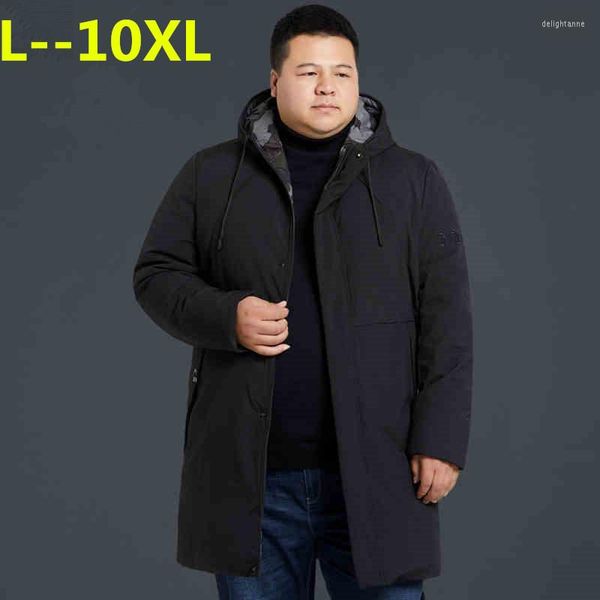 Herren Daunen 10XL PLUS GRÖSSE 9xl 8xl 6xl 5xl Winterjacke Männer Kapuzen Lose Langer Warmer Mantel Herren Parkas Männlich