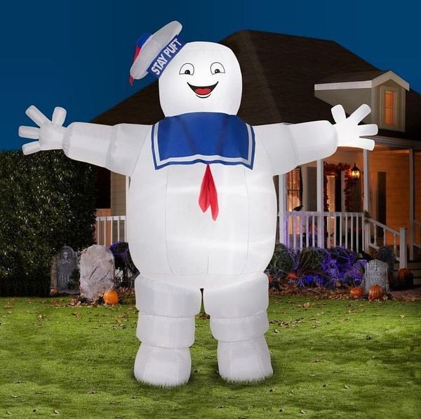 Decoração gigante de Halloween inflável Blow Up Marshmallow Man Ghost Inflatable Buster Stay Puft Cotton Candy