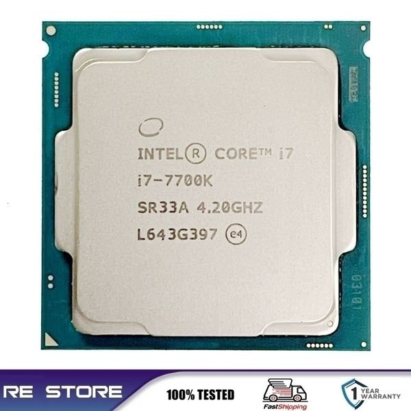 ЦП использовал Intel Core I77700K Quadcore CPU 42 ГГц 8thread LGA 1151 91W 14NM I7 7700K Процессор 231117