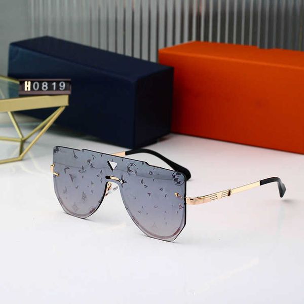 Designer de moda Lou Vut Luxury Luxury Cool Sunglasses 2023 Novos óculos de sol femininos Onepipe Box Glasses Red UV Protection