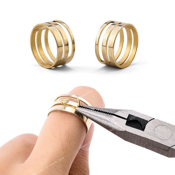 9 x 18 mm, leicht zu öffnende Biegering-Werkzeuge, schließende Finger-Schmuck-Werkzeuge, Kupfer-Biegering-Öffner für DIY-Schmuckherstellung, Schmuckzubehör, Schmuck-Werkzeuge