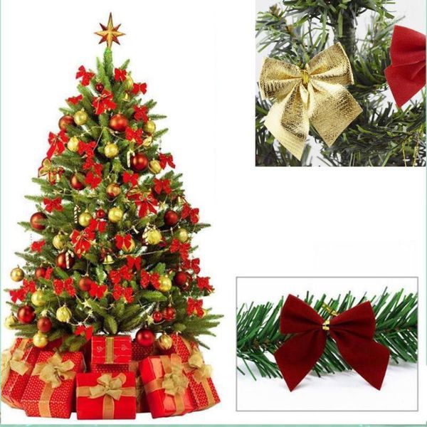 Noel dekorasyonları 36pcs papyon dekorasyon grograin kurdele yayları parti hediye dekor zanaat partisi/ev/giysi/saç%30 indirim1