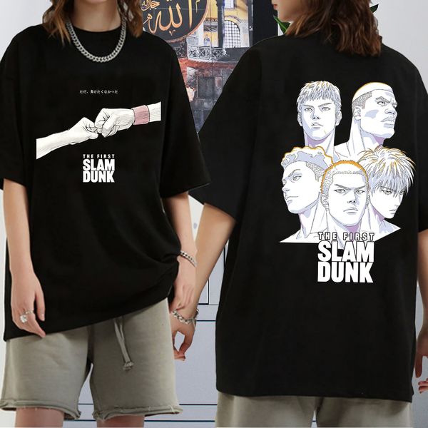 Camisetas masculinas Anime Streetwear UnisEx T-shirt Anime de moda japonesa O primeiro slam dunk harajuku camiseta 230418