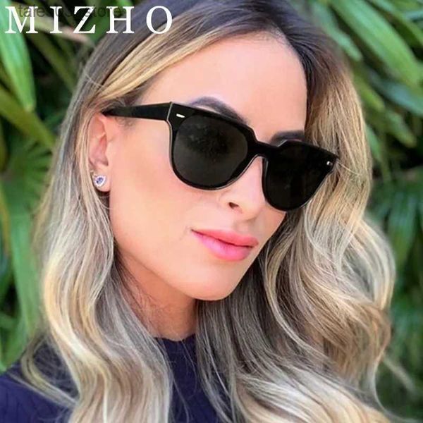 Óculos de sol Mizho 2024 marca de luxo design gato olho polarizado óculos de sol feminino elegante óculos de sol masculino feminino condução óculos oculos de sol q231118