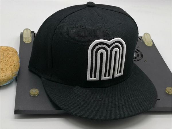 Готовые кепки 2023 года в Мексике, модные шапки в стиле хип-хоп с надписью M, универсальные бейсболки для взрослых с плоским козырьком, хорошие для мужчин, женщин, полностью закрытые