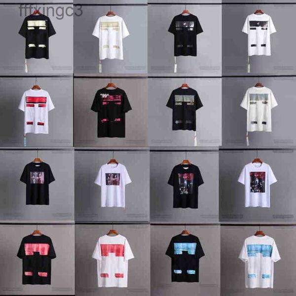 Herren-T-Shirts, Designer-Luxus-Sommer-Off-Klassiker-T-Shirt, Ölgemälde, Jungfrau Maria, Band 99 Seri, Mode für Herren und Damen, lockerer Rundhalsausschnitt, weißes schwarzes T-Shirt