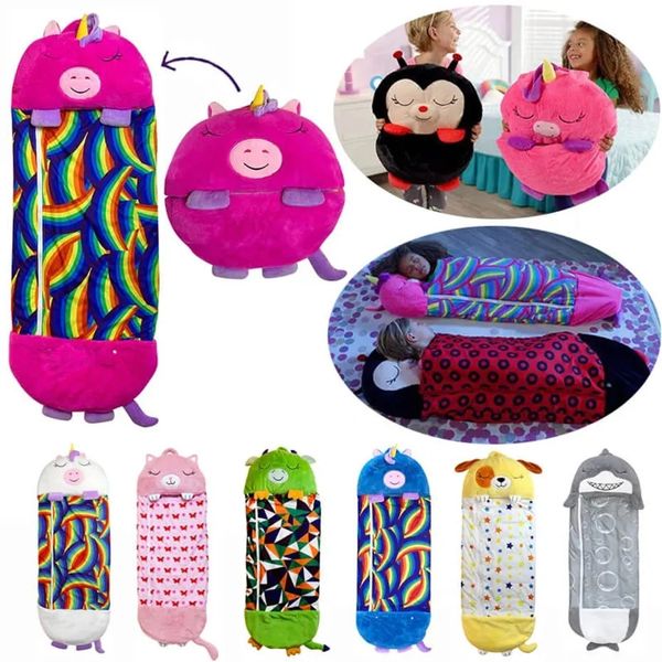 Sacos de dormir Crianças Saco de Desenhos Animados Crianças Animal Macio Lazy Sleepsacks Bebê Boneca de Pelúcia Travesseiro Saco de Sono para Meninos Meninas Presente de Aniversário 231117