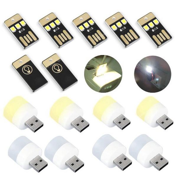 5pcs Mini USB Gece Işık Kamp Ekipmanı Power Bank Bilgisayar Tapası LED LIVE PUMPER MINI KEYİ KAMPLAMA KAMP KAMP KAMPLAMAK GÜZLEŞTİRME ARAÇLARI ARAÇLARI