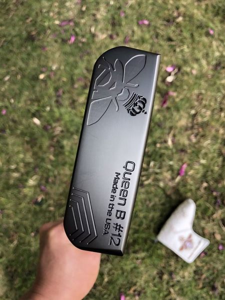 Mazze da golf Ausili per l'allenamento da golf Mazze da golf Bettinardi Queen B # 12 Putter da golf in edizione limitata nero opaco 333435 Albero in acciaio da 35 pollici con copritesta 230418