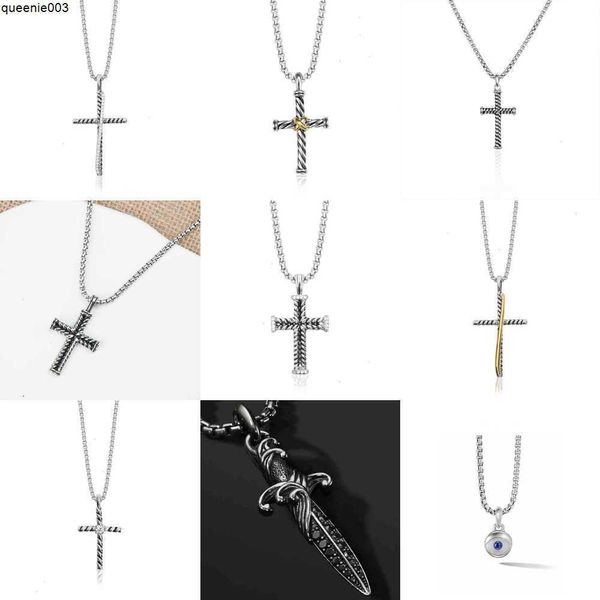 Anhänger Halsketten Diamant Damen Herren Luxus Twisted Cable Designer Schmuck Kette Kreuz Herren Beliebte Strings Evil Eye Designer Schmuck