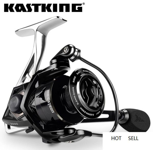 KastKing Megatron Carretel de pesca giratório 18KG Max Drag 71 Rolamentos de esferas Carretel de fibra de carbono Bobina de água salgada 4930093