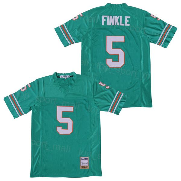 Futebol de filme 5 Ray Finkle Jersey O Ace Ventura Jim Carrey Teal Green Color Team College All costure