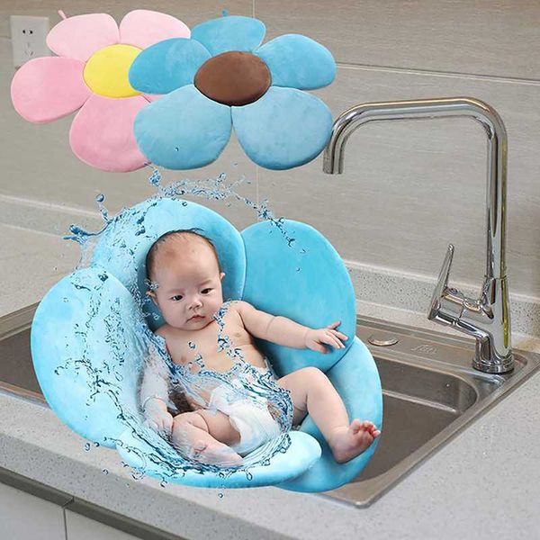 ing Wannen Sitze Babyparty Blühende Blume Neugeborene Wanne Faltbares Lotuskissen Hautpolster Spielmatte Tragbare Badewanne Weicher Sitz 80 cm P230417