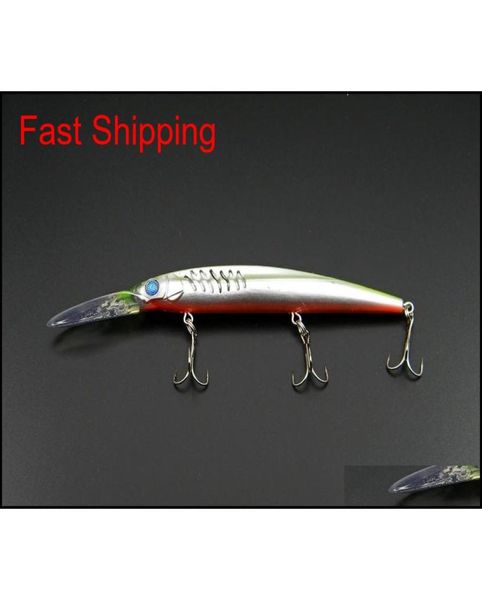 Esche esche in plastica ABS Matita Wobble Acqua salata Crankbait Esche da pesca 145 cm 13g Minnow Laser Bass Baitfsh Arti pZH haircli9409257